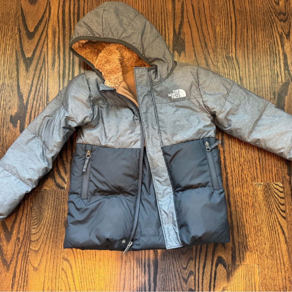 The North Face Brown and Tan Fleece Jacket